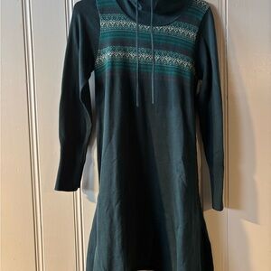 Prana Teal Long Sleeve Knit Dress